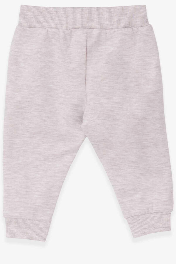 Baby Girl Sweatpants with Cat Print 6 Months-2 Years, Beige Melange - 2