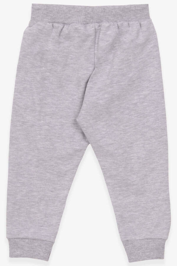 Baby Girl Sweatpants with Cat Print, 6 Months-2 Years, Light Grey Melange - 2