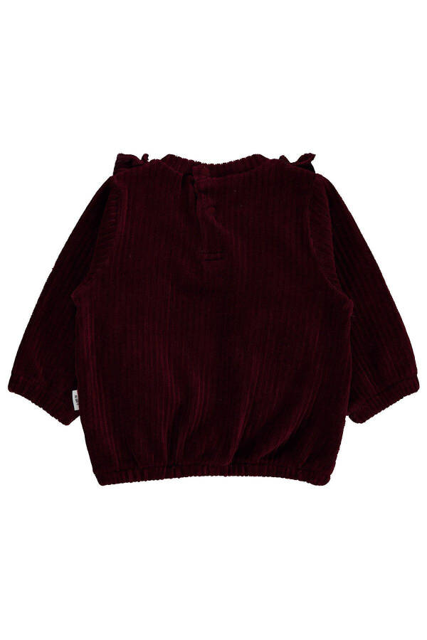 Baby Girl Sweatshirt 6-18 Months Burgundy - 6