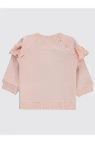 Baby Girl Sweatshirt (6-18 Months) Light Powder - 1
