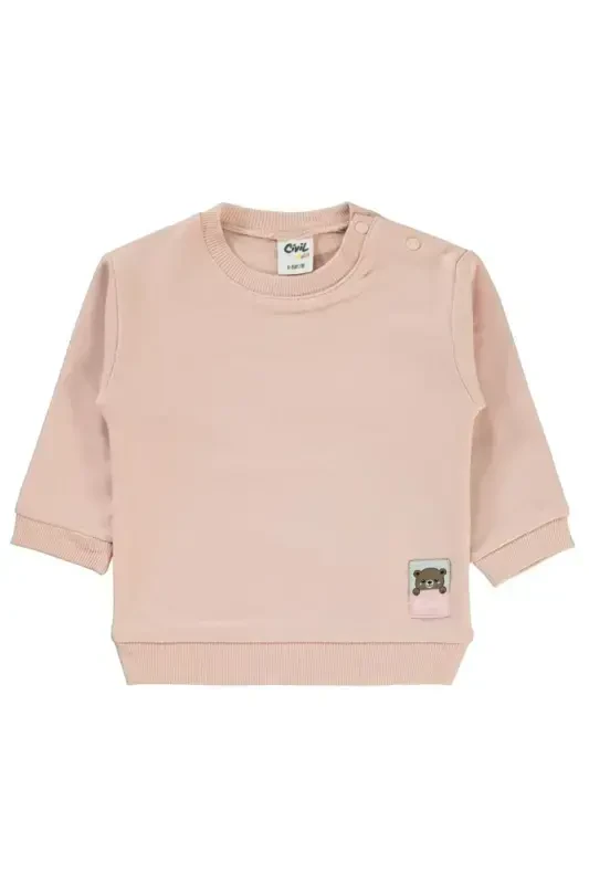 Baby Girl Sweatshirt 6-18 Months (Powder) - 1