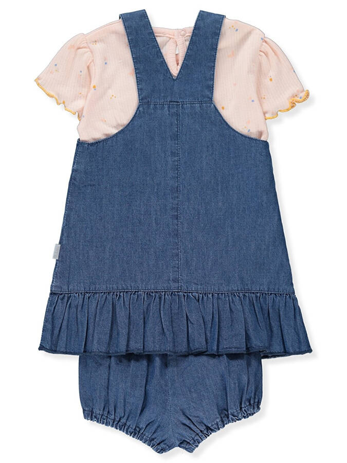 Baby Girl T-Shirt and Jean Jumpsuit Dress 2 Piece Set - 5