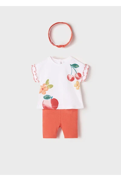 Baby Girl T-shirt Leggings Bandana 3 Piece Set 1715 - MAYORAL