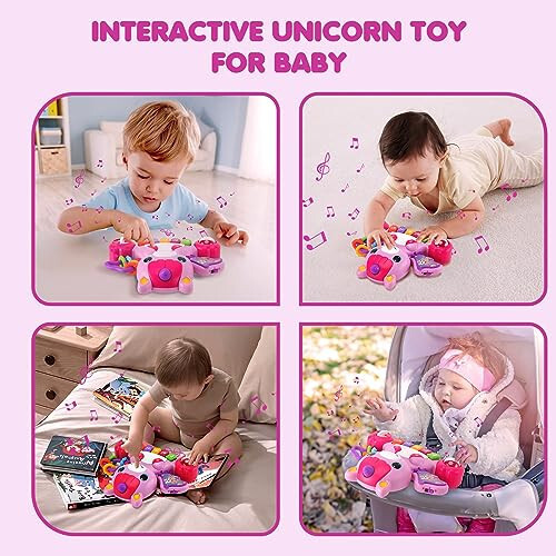 Baby Girl Toys 6 to 12 Months, Unicorn Baby Piano Musical Light Infant Toys 6 9 12 18 Months-Toddler Old Baby Music Toys Early Education Birthday Gift for 1 Year Old Girls Purple - 8