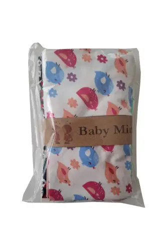 Baby Girl Triangle Scarf Knitted Drool and Feeding Bib 10 Pieces - BABY MINIK (1)