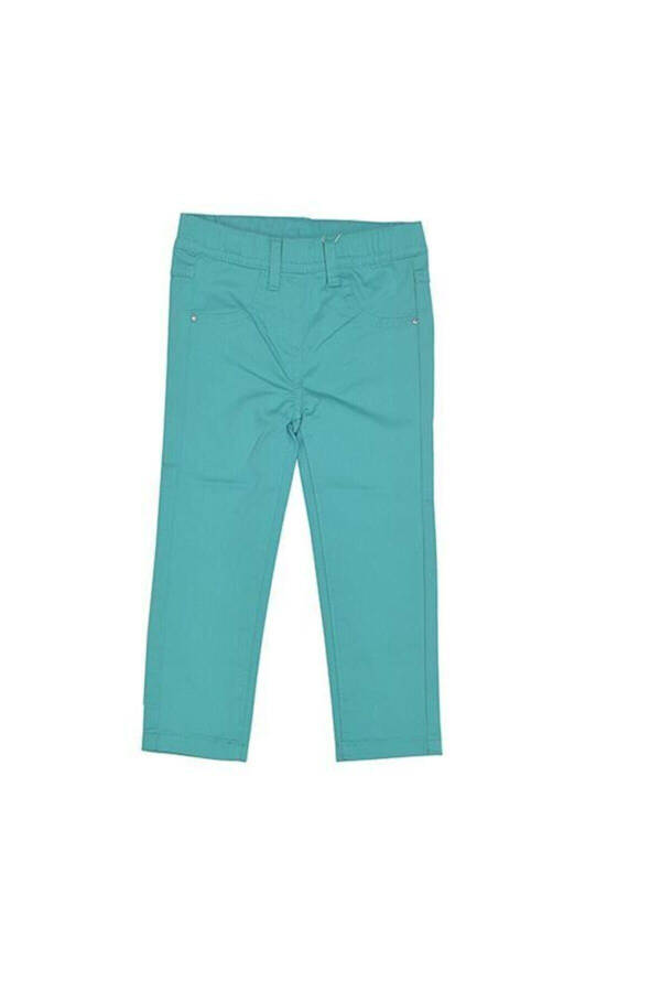 Baby Girl Turquoise Lycra Aqua Blue Pants - 1