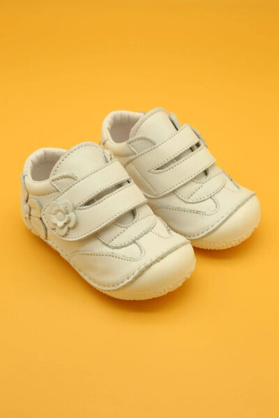 Baby Girl White Genuine Leather Orthopedic First Step Shoes B110 - 5