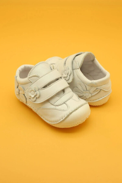 Baby Girl White Genuine Leather Orthopedic First Step Shoes B110 - 6