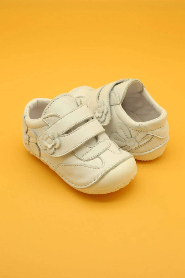 Baby Girl White Genuine Leather Orthopedic First Step Shoes B110 - 6