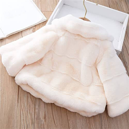 Baby Girl Winter Faux Fur Coat Fuzzy Cute Warm Cape Jacket Cloak Overcoat Thick Outwear Furry Jackets for Kids - 3