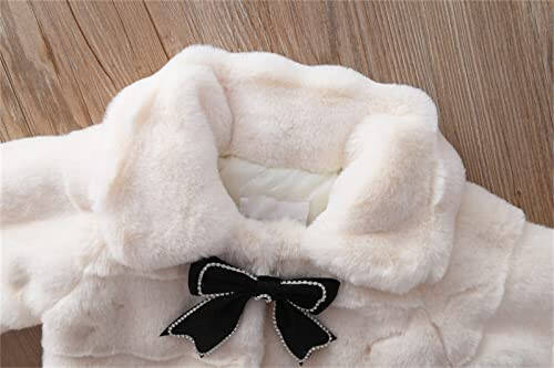 Baby Girl Winter Faux Fur Coat Fuzzy Cute Warm Cape Jacket Cloak Overcoat Thick Outwear Furry Jackets for Kids - 4