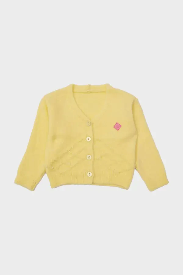 Baby Girl Yellow Cardigan 23FW0BG2411 - 4