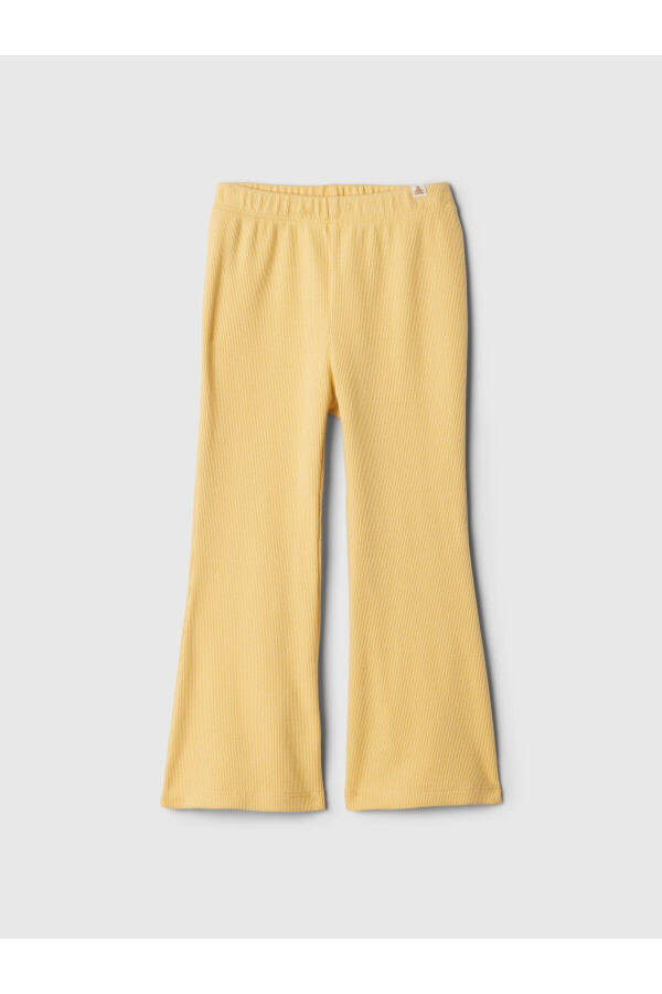 Baby Girl Yellow Mix and Match Ribbed Flare Leggings - 7