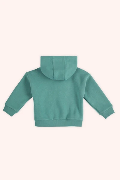 Baby Girl Zip-Up Green Sweatshirt - 2