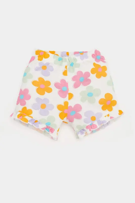 Baby Girls 2-Piece Outfit Printed Short Sleeve T-Shirt Flow - 2
