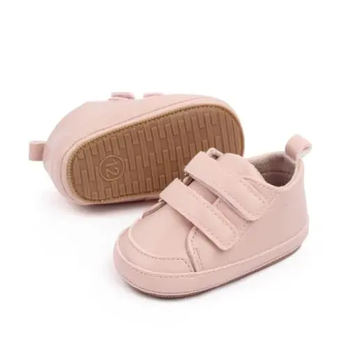 Baby Girls Boys Poyabzal Yumshoq Sirpanishga qarshi Taglik Yangi tug'ilgan Birinchi yuruvchilar Yuqori Top Canvas Denim Unisex Chaqaloq Krossovkasi - 1