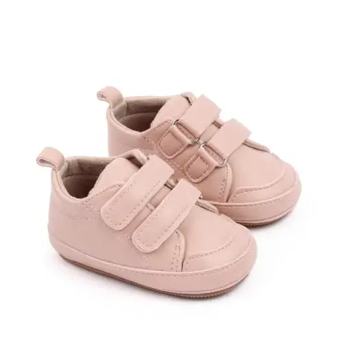 Baby Girls Boys Poyabzal Yumshoq Sirpanishga qarshi Taglik Yangi tug'ilgan Birinchi yuruvchilar Yuqori Top Canvas Denim Unisex Chaqaloq Krossovkasi - 3