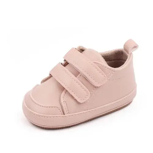 Baby Girls Boys Poyabzal Yumshoq Sirpanishga qarshi Taglik Yangi tug'ilgan Birinchi yuruvchilar Yuqori Top Canvas Denim Unisex Chaqaloq Krossovkasi - 4