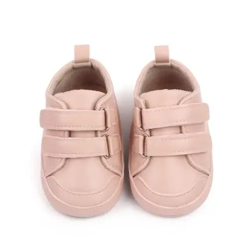 Baby Girls Boys Poyabzal Yumshoq Sirpanishga qarshi Taglik Yangi tug'ilgan Birinchi yuruvchilar Yuqori Top Canvas Denim Unisex Chaqaloq Krossovkasi - 5