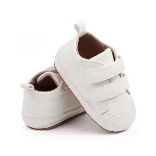 Baby Girls Boys Poyabzal Yumshoq Sirpanishga qarshi Taglik Yangi tug'ilgan Birinchi Yuruvchilar Yuqori Top Canvas Denim Unisex Go'dak Krossovkasi - 3