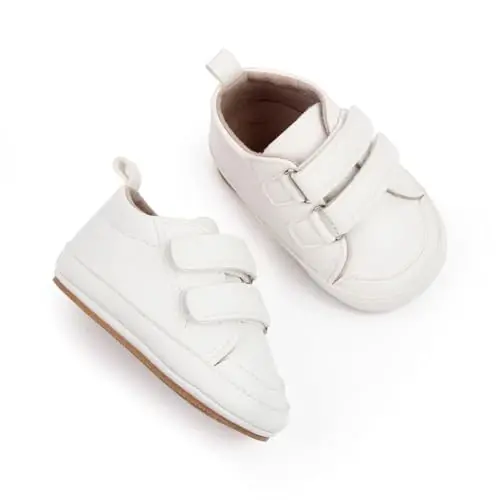 Baby Girls Boys Poyabzal Yumshoq Sirpanishga qarshi Taglik Yangi tug'ilgan Birinchi Yuruvchilar Yuqori Top Canvas Denim Unisex Go'dak Krossovkasi - 6