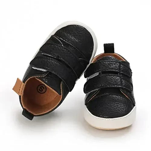 Baby Girls Boys Poyabzallari Yumshoq Sirpanishga Qarshi Taglik Yangi Tug'ilgan Birinchi Yuruvchilar Yuqori Top Tuval Denim Unisex Go'dak Krossovkasi - 5