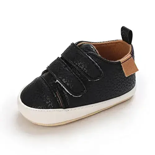 Baby Girls Boys Poyabzallari Yumshoq Sirpanishga Qarshi Taglik Yangi Tug'ilgan Birinchi Yuruvchilar Yuqori Top Tuval Denim Unisex Go'dak Krossovkasi - 6