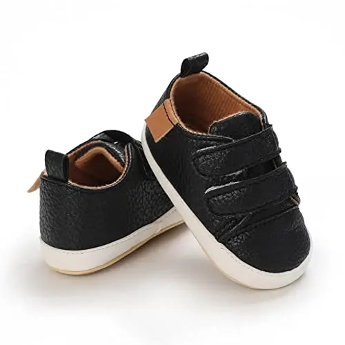 Baby Girls Boys Poyabzallari Yumshoq Sirpanishga Qarshi Taglik Yangi Tug'ilgan Birinchi Yuruvchilar Yuqori Top Tuval Denim Unisex Go'dak Krossovkasi - 4