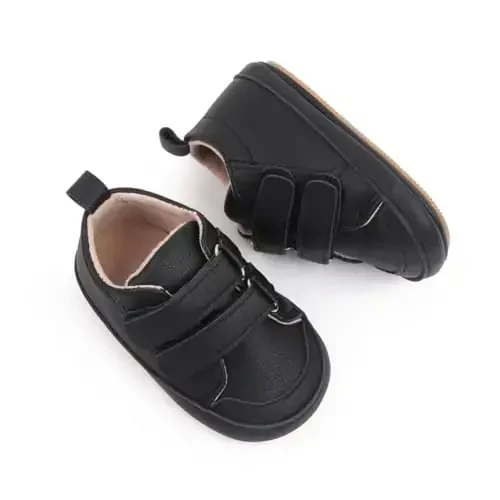 Baby Girls Boys Poyafzallari Yumshoq Sirpanishga qarshi Taglik Yangi Tug'ilgan Birinchi Qadamlar Yuqori Top Tuval Denim Unisex Chaqaloq Krossovkasi - 4