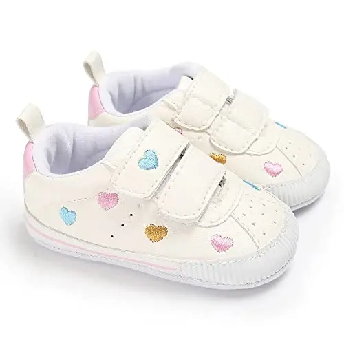 Baby Girls Boys Poyafzallari Yumshoq Sirpanishga qarshi Taglik Yangi tug'ilgan Birinchi Yuruvchilar Yuqori Top Tuval Denim Uniseks Go'dak Krossovkasi - 4