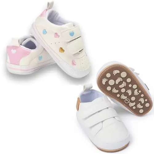 Baby Girls Boys Poyafzallari Yumshoq Sirpanishga Qarshi Taglik Yangi Tug'ilgan Birinchi Yuruvchilar Yuqori Top Tuval Denim Unisex Chaqaloq Krossovkasi - 5
