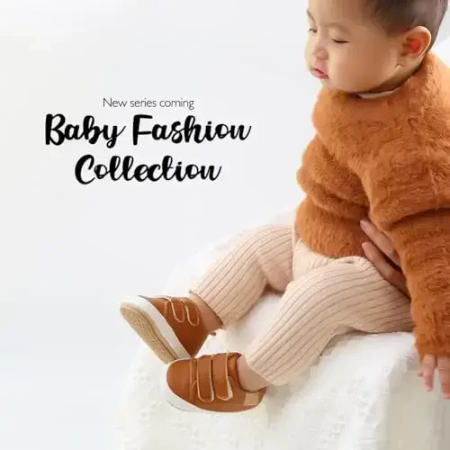 Baby Girls Boys Poyafzallari Yumshoq Sirpanishga qarshi Taglik Yangi Tug'ilgan Birinchi Yuruvchilar Yuqori Top Tuval Denim Unisex Chaqaloq Krossovkasi - BABY (1)