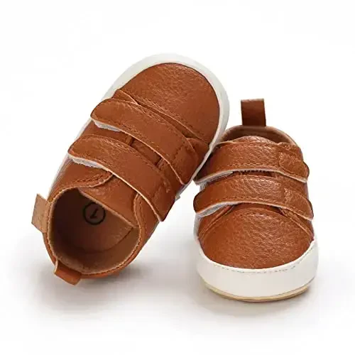 Baby Girls Boys Poyafzallari Yumshoq Sirpanishga qarshi Taglik Yangi Tug'ilgan Birinchi Yuruvchilar Yuqori Top Tuval Denim Unisex Chaqaloq Krossovkasi - 5