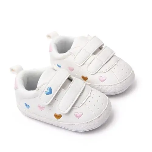Baby Girls Boys Poyafzallari Yumshoq Sirpanishga Qarshi Taglik Yangi Tug'ilgan Birinchi Yuruvchilar Yuqori Top Tuval Denim Unisex Go'dak Krossovkasi - 4