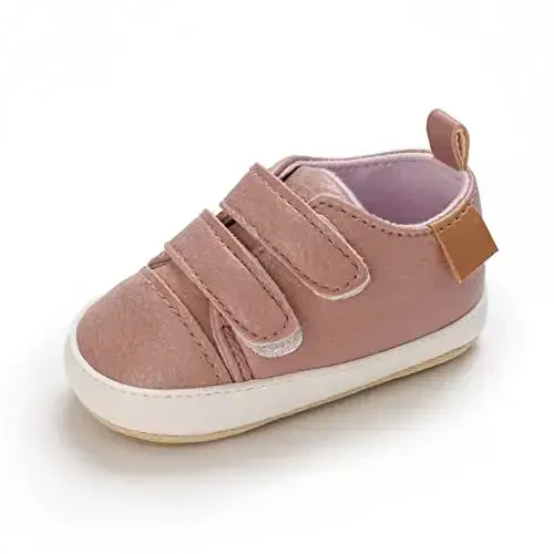 Baby Girls Boys Poyafzallari Yumshoq Sirpanishga Qarshi Taglik Yangi Tug'ilgan Birinchi Yuruvchilar Yuqori Top Tuval Jinsiy Bo'lmagan Unisex Go'dak Krossovkasi - 6