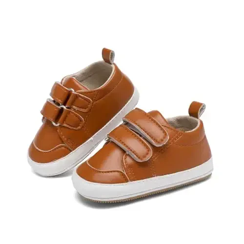 Baby Girls Boys Shoes Soft Anti-Slip Sole Newborn First Walkers High Top Canvas Denim Unisex Infant Sneaker - 4