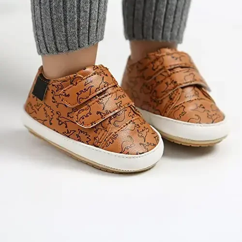 Baby Girls Boys Shoes Soft Anti-Slip Sole Newborn First Walkers High Top Canvas Denim Unisex Infant Sneaker - BABY (1)