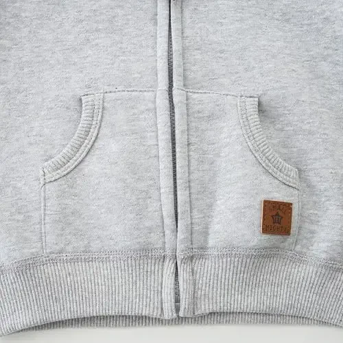 Baby Girls Boys Warm Adorable Hooded Kuzgi Bahorgi Ustki kiyim uchun fermuarlı palto 3-24M Bolalar Kurtkasi - 5