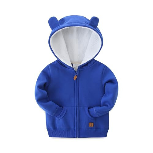 Baby Girls Boys Warm Adorable Hooded Zip Coat for Fall Spring Outerwear 3-24M Kids Jacket - 5