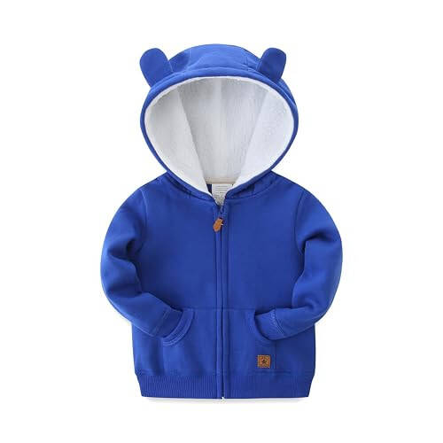 Baby Girls Boys Warm Adorable Hooded Zip Coat for Fall Spring Outerwear 3-24M Kids Jacket - 5