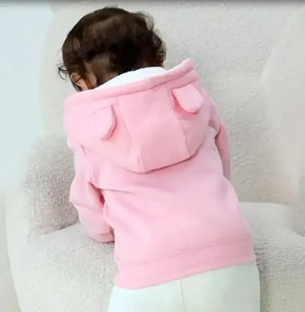 Baby Girls Boys Warm Adorable Hooded Zip Coat for Fall Spring Outerwear 3-24M Kids Jacket - 3