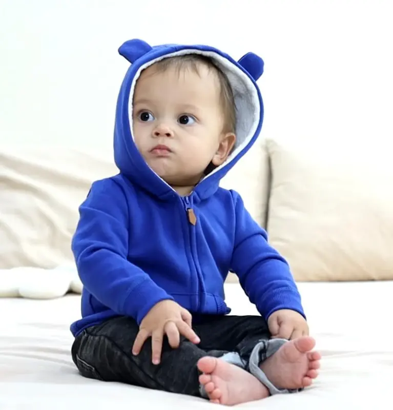Baby Girls Boys Warm Adorable Hooded Zip Coat for Fall Spring Outerwear 3-24M Kids Jacket - 5
