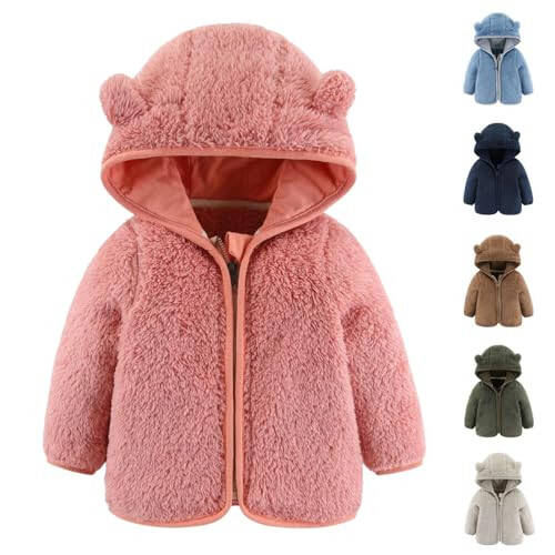 Baby Girls Boys Winter Coats Toddler Warm Fleece Hooded Jackets Newborn Baby Girl Clothes Cute Baby Boy Girl Outfits - 5