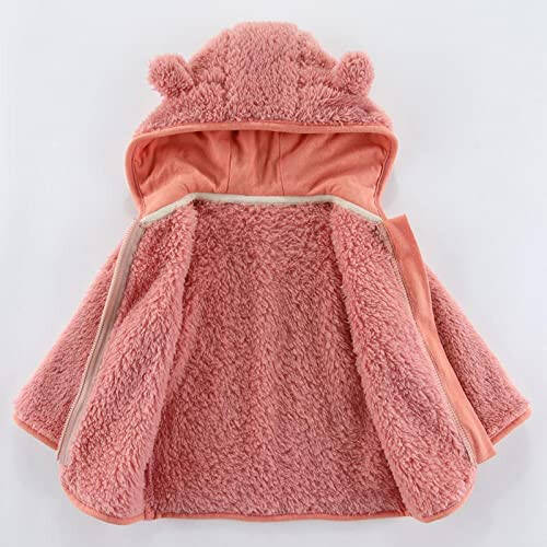 Baby Girls Boys Winter Coats Toddler Warm Fleece Hooded Jackets Newborn Baby Girl Clothes Cute Baby Boy Girl Outfits - 6