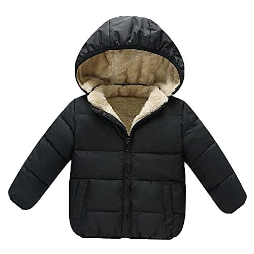 Baby Girls Boys' Winter Fleece Jackets With Hooded Toddler Cotton Dress Warm Lined Coat Outer Clothing - 1