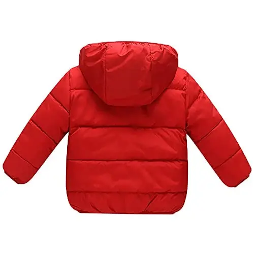 Baby Girls Boys' Winter Fleece Jackets With Hooded Toddler Cotton Dress Warm Lined Coat Outer Clothing - 3