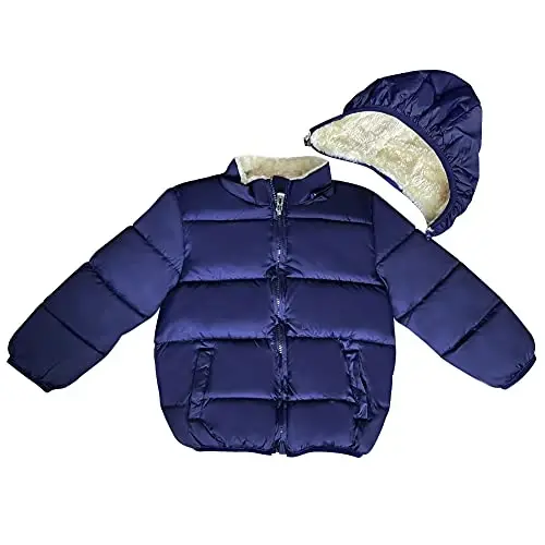 Baby Girls Boys' Winter Fleece Jackets With Hooded Toddler Cotton Dress Warm Lined Coat Outer Clothing - 5