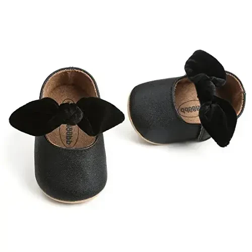 Baby Girls Mary Jane Flats Anti-Slip Rezina Taglik Kamon Bolalar Bog'cha malika ko'ylak poyafzallari - 4