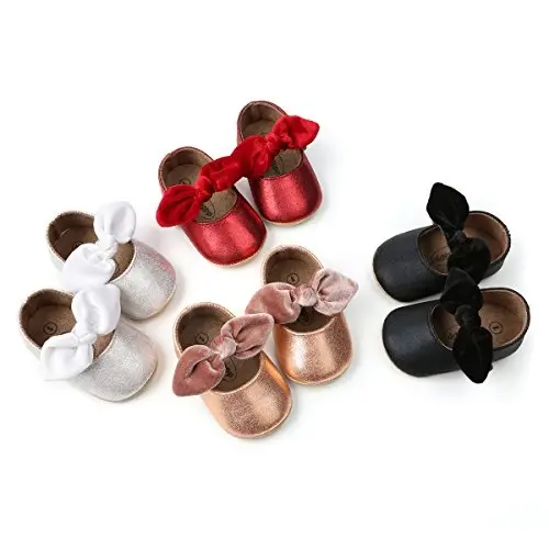 Baby Girls Mary Jane Flats Anti-Slip Rezina Taglik Kamoncha Bolalar Malika Libos Poyabzallari - 2
