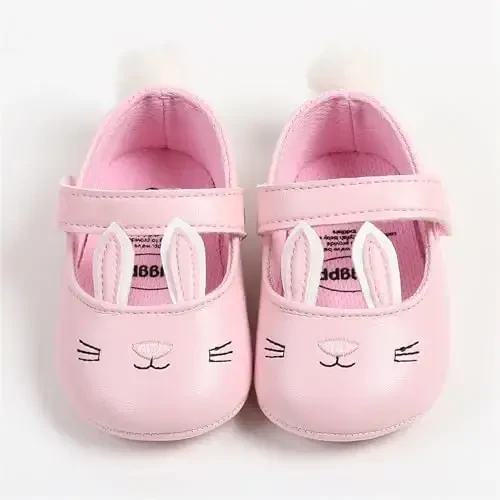 Baby Girls Mary Jane Flats Anti-Slip Rubber Sole Bow Toddler Princess Dress Shoes - 3